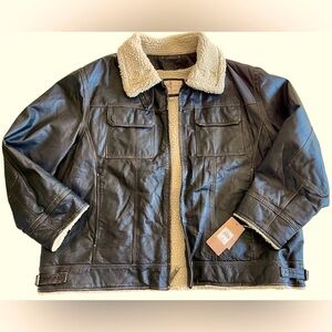 WILSONS VINTAGE USA Dark Brown Leather Jacket 2X‎ - NO HAT -